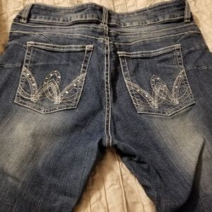 Slightly worn jeans